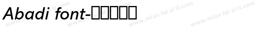 Abadi font字体转换
